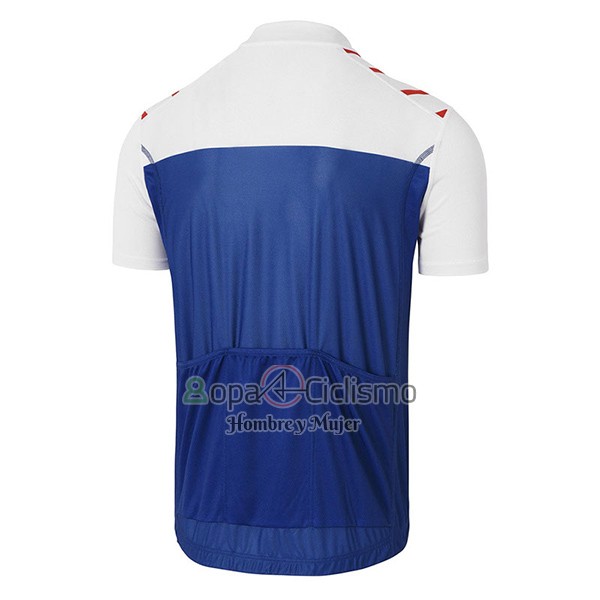 Coq Sportif Tour DE Francia Ropa Ciclismo Culotte Corto 2017 Hombre Mangas Cortas Azul y Blanco